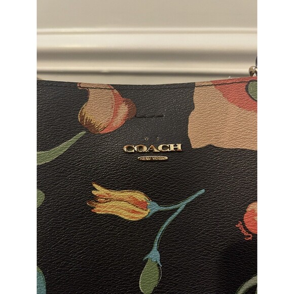 Coach Small Town Bucket Bag With Dreamy Land Floral Print Midnight Navy - Picture 6 of 7